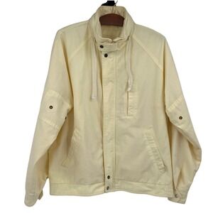 SNAFU Jacket Mens XL Yellow Cotton Blend with Adjustable Collar‎ Vintage